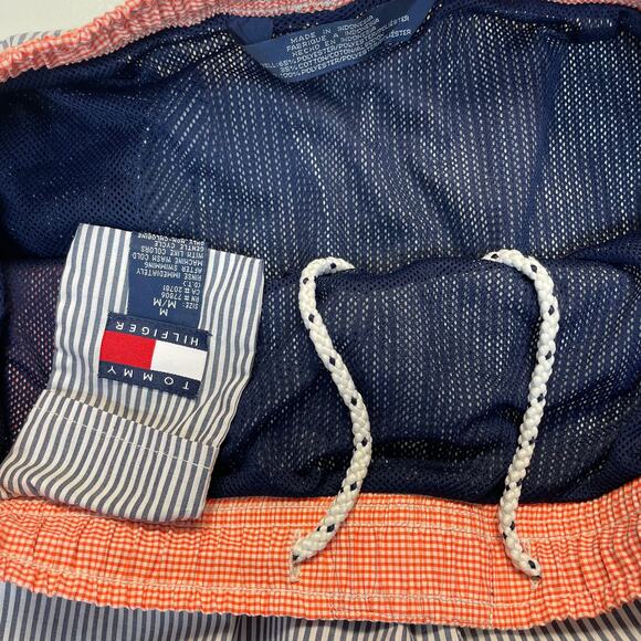 Tommy Hilfiger Striped Swim Trunks Men's Size M Board Shorts Beachwear - Picture 6 of 11